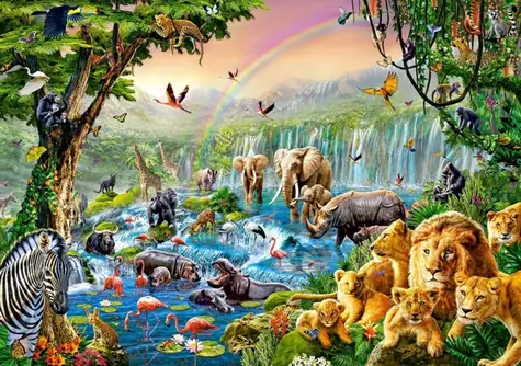 Castorland 52141 Puzzle Rieka v džungli / 500 dielikov / od 9 rokov