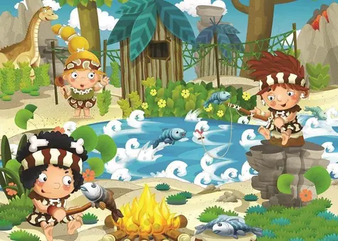 ART PUZZLE 4508 Puzzle Praveký piknik / 100 dielikov / od 6 rokov