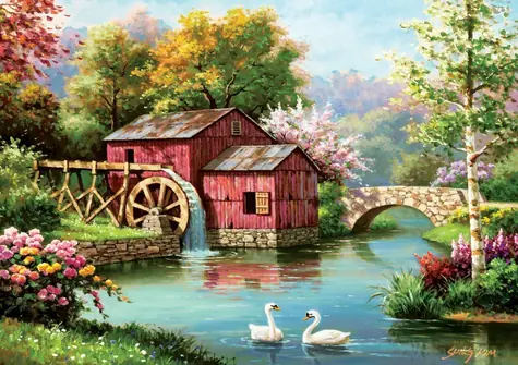ART PUZZLE 5188 Puzzle Starý červený mlyn / 1000 dielikov / od 15 rokov