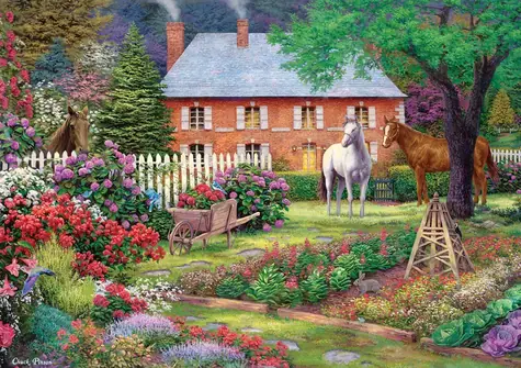 ART PUZZLE 5397 Puzzle Záhrada s koňmi / 1500 dielikov / od 15 rokov
