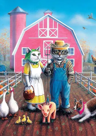 ART PUZZLE 5028 Puzzle Mačacie farmári / 260 dielikov / od 8 rokov