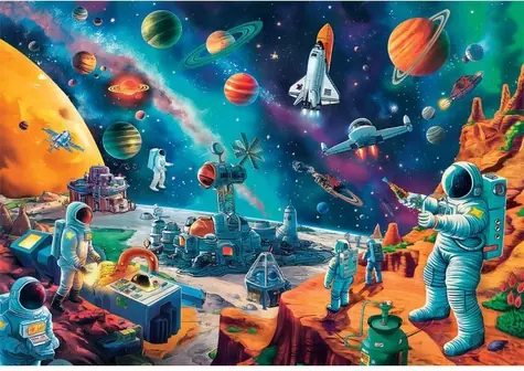 Clementoni 25036 Puzzle Vesmírna partia 104 dielikov / od 6 rokov