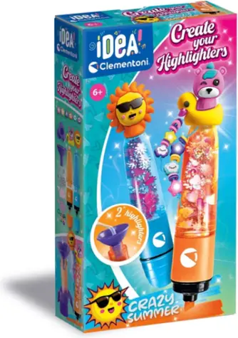 Clementoni IDEA Kreatívna sada na výrobu zvýrazňovačov Summer / od 6 rokov