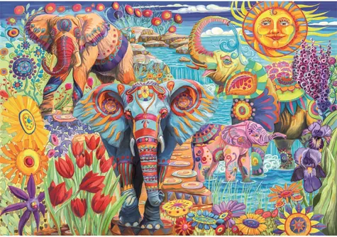 Clementoni 35578 Puzzle Karnevaloví slony 500 dielikov / od 10 rokov