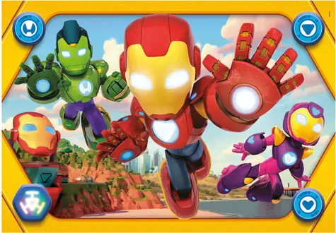 Clementoni 23778 Puzzle Iron Man a jeho úžasní priatelia MAXI 104 dielikov / od 4 rokov