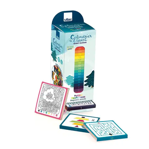 Vilac Adventný kalendár Magnetické puzzle / od 3 rokov