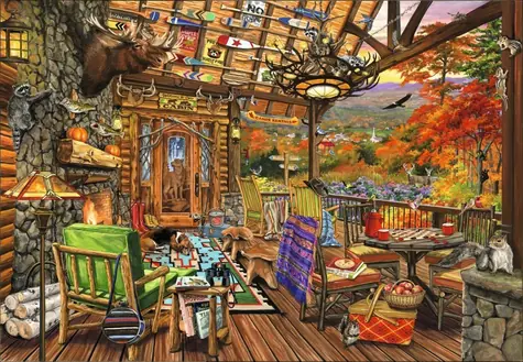 BlueBird Puzzle Adirondacká veranda / 1000 dielikov / od 14 rokov