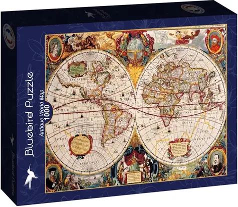 BlueBird Puzzle Antická mapa sveta / 1000 dielikov / od 14 rokov