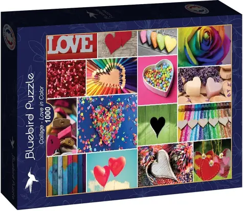BlueBird Puzzle Koláž - Láska vo farbách / 1000 dielikov / od 14 rokov
