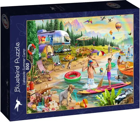 BlueBird Puzzle Letné kempovanie pri jazere / 500 dielikov / od 9 rokov
