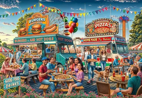 BlueBird Puzzle Pojazdné občerstvenie / 1000 dielikov / od 14 rokov