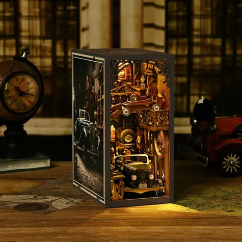 2Kids Toys 3D skladačka Zarážka na knihy Miniatúra domčeka Vintage auta