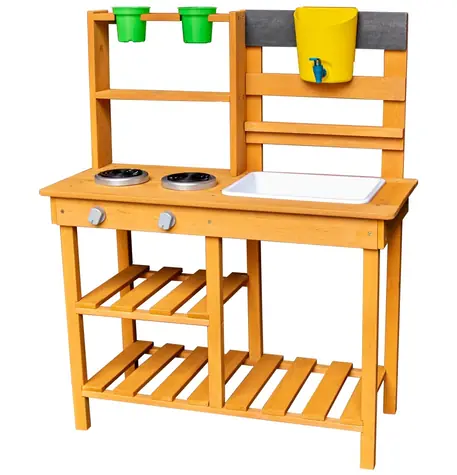 2Kids Toys Drevená záhradná kuchynka s drezom