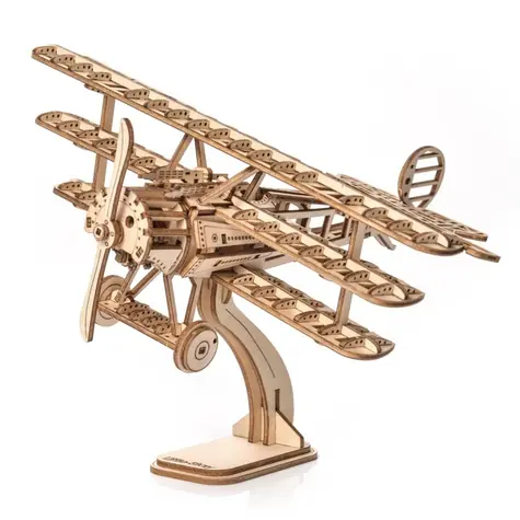 Little Story 3D drevená skladačka Lietadlo Trojplošník