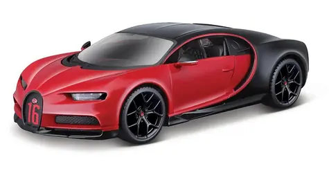 Bburago Bugatti Chiron Šport červeno-čierna 1:32 / od 3 rokov