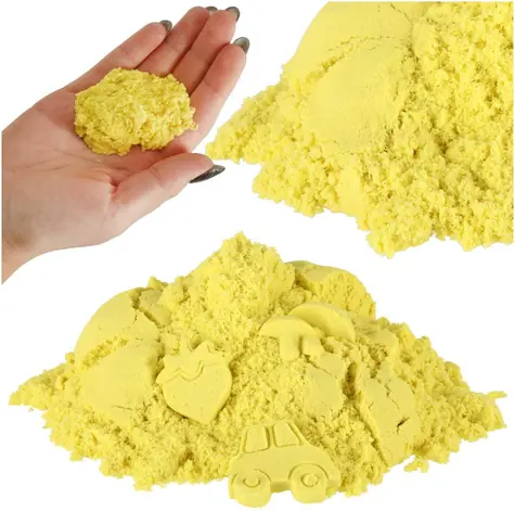 KIK Žltý kinetický piesok 1kg / od 3 rokov