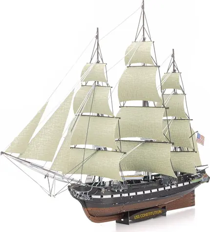 Metal Earth 3D puzzle Premium Series: Loď USS Constitution / 135 dielikov / od 14 rokov