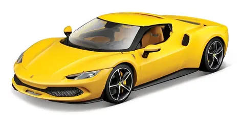 Bburago RACE+PLAY Ferrari 296 GTB žltá / 1:18 / od 3 rokov
