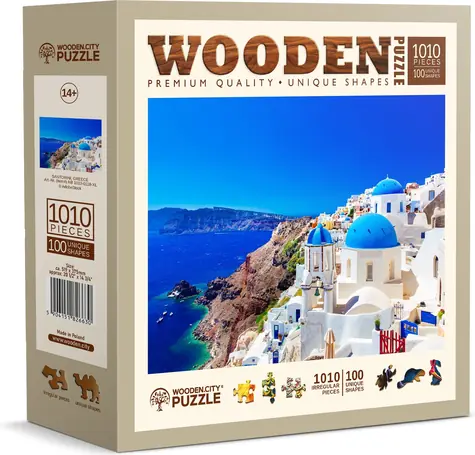 Wooden City Drevené puzzle Santorini - Grécko 1010 dielikov / od 14 rokov