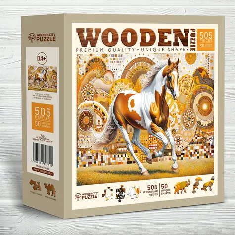 Wooden City Drevené puzzle Elegantný kôň 505 dielikov / od 14 rokov