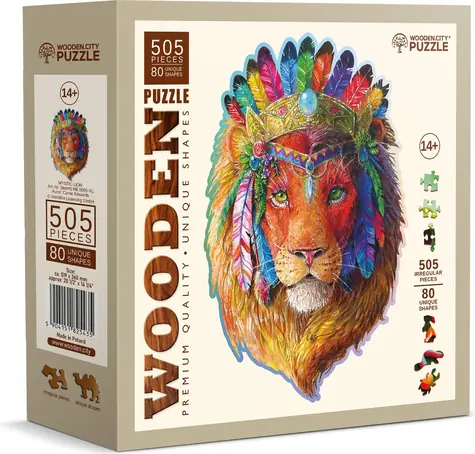 Wooden City Drevené puzzle Mystický lev 505 dielikov / od 14 rokov
