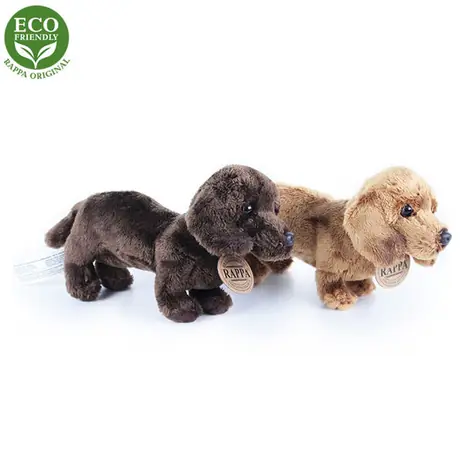 Rappa Plyšový pes jazvečík stojaci 19 cm / ECO-FRIENDLY / od 0 rokov