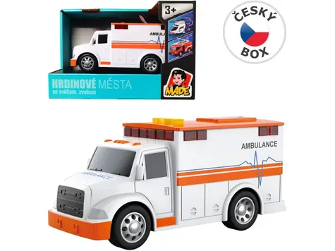 Made 24318 Auto ambulancia - na batérie / svetlo + zvuk / od 3 rokov