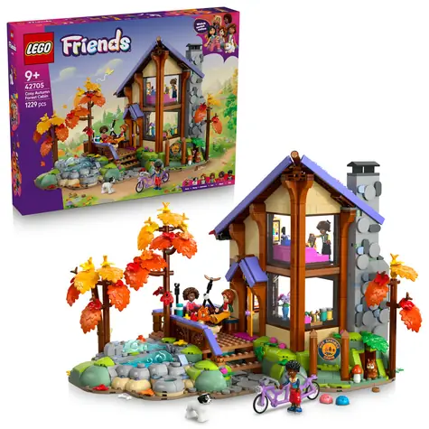 LEGO® Friends 42705 Útulná chata v jesennom lese / Počet dielikov: 1229 / od 9 rokov