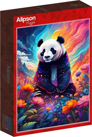 ALIPSON Puzzle Farebná panda / 1000 dielikov / od 14 rokov