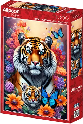 ALIPSON Puzzle Materská láska: Tigre / 1000 dielikov / od 14 rokov