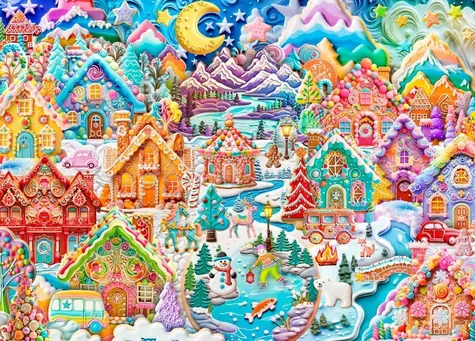 ALIPSON Puzzle Farebná noc v Cookietowne / 1500 dielikov / od 14 rokov