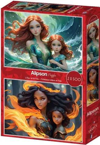 ALIPSON Puzzle Mere et Fille: L'Eau et le Feu / 2x500 dielikov / od 12 rokov