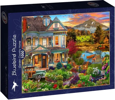BlueBird Puzzle Dedinský dom so záhradou / 1000 dielikov / od 14 rokov