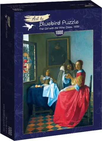 BlueBird Puzzle Dievča s pohárom na víno / 1000 dielikov / od 14 rokov