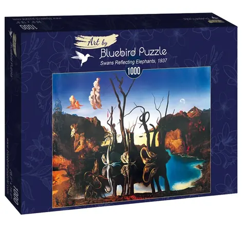 BlueBird Puzzle Labute odrážajúce sa vo vode ako slony / 1000 dielikov / od 14 rokov
