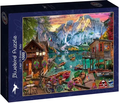 BlueBird Puzzle Jazero Braies, Taliansko / 1000 dielikov / od 14 rokov