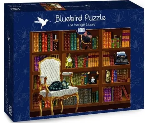 BlueBird Puzzle Vintage knižnica / 1000 dielikov / od 14 rokov