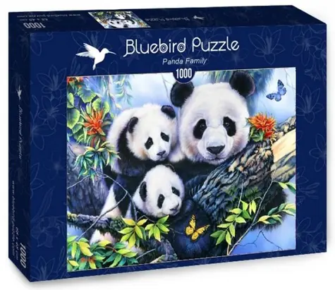 BlueBird Puzzle Pandia rodina / 1000 dielikov / od 14 rokov