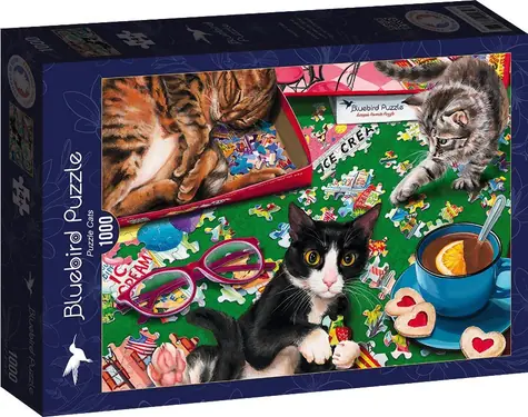 BlueBird Puzzle Mačacie skladači / 1000 dielikov / od 14 rokov