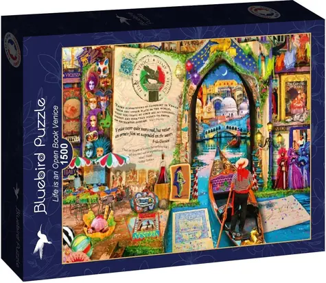 BlueBird Puzzle Život je otvorená kniha: Benátky / 1500 dielikov / od 14 rokov