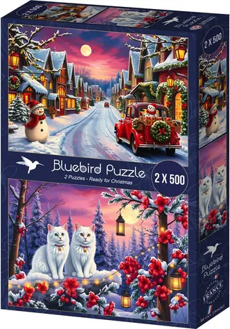 BlueBird Puzzle Pripravení na Vianoce / 2x500 dielikov / od 12 rokov