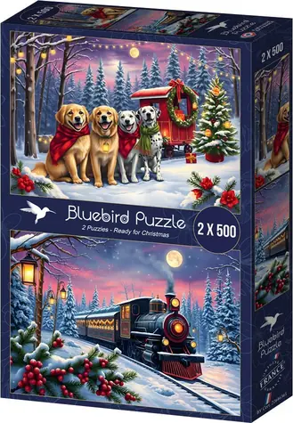 BlueBird Puzzle Vianoce prichádzajú /2x500 dielikov/ od 12 rokov