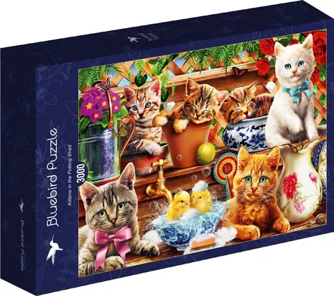 BlueBird Puzzle Mačiatka v kôlni / 3000 dielikov / od 14 rokov