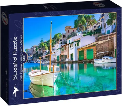 BlueBird Puzzle Rybársky prístav v Cala Figuera / 500 dielikov / od 12 rokov