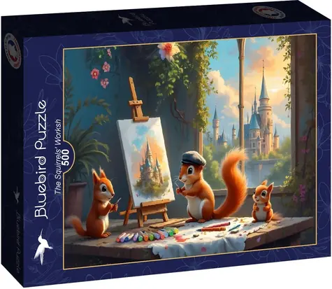 BlueBird Puzzle Veverčí ateliér / 500 dielikov / od 12 rokov