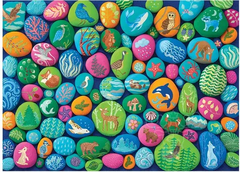 COBBLE HILL Puzzle Maľované kamene severozápadu / 1000 dielikov / od 14 rokov
