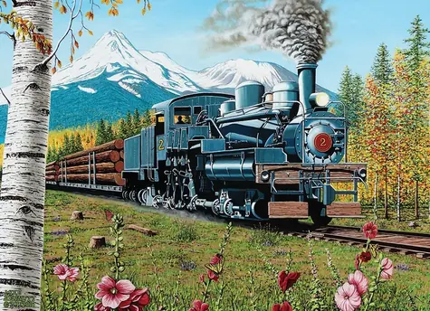 COBBLE HILL Puzzle Ťažba dreva / 1000 dielikov / od 14 rokov