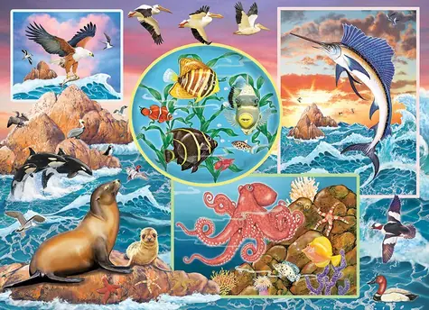 COBBLE HILL Rodinné puzzle Kúzlo oceánu / 350 dielikov / od 9 rokov