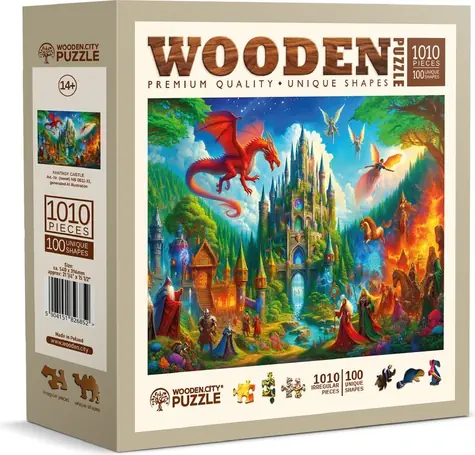 Wooden City Drevené puzzle Fantasy zámok / 1010 dielikov / od 14 rokov