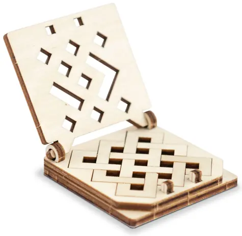 Wooden City 3D Drevené puzzle hlavolam mini Had / 17 dielikov / od 14 rokov